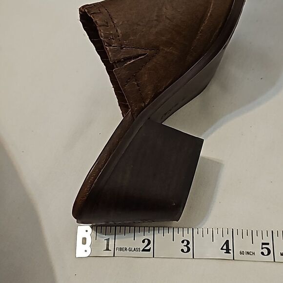 Frye & co. Leather Open Back Mules Cody Cognac size 6M - Picture 7 of 8